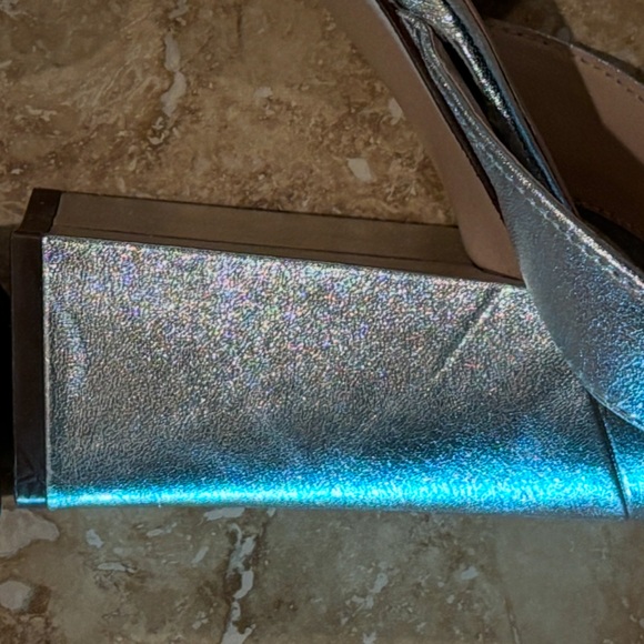 NWOB 27 EDIT NATURALIZER Jaselle Platform- Metallic Leather Silver, size 7.5M - Picture 14 of 15